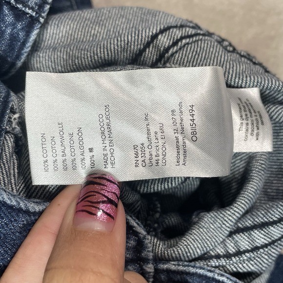 Free People We the Free Marci Denim Jumpsuit Women's Size L City Coveralls - Picture 13 of 13